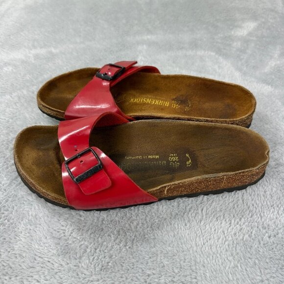 Birkenstock Madrid Red Leather Sandals Women’s Size 40 Narrow - Picture 5 of 10